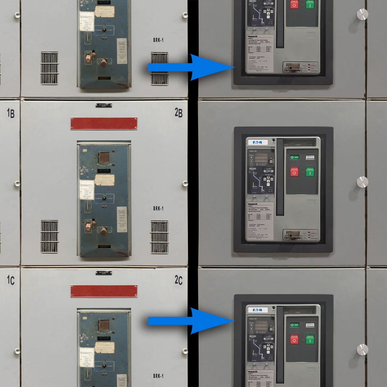 Mise à niveau d'appareillage de commutation à basse tension