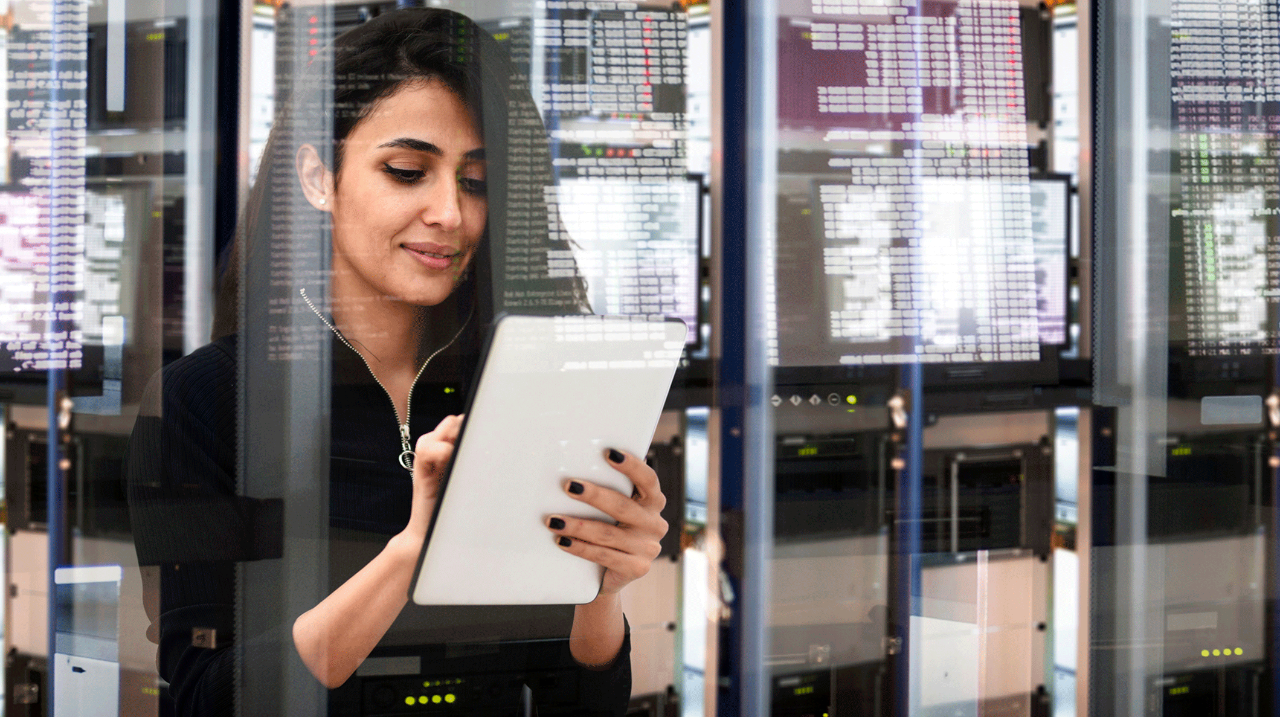 IT engineer in data center