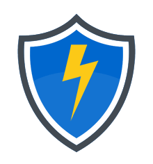 Electicral circuit protection symbol - shield and electricity